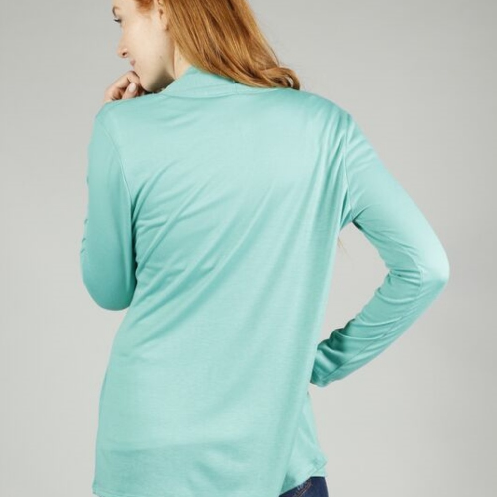 AMERICAN RETRO CARDIGAN SHORT AQUA - Picture 2 of 2
